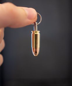 9mm Patrone als Anhänger mit Vollmantel Geschoss