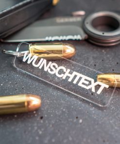 Alternative view of Schlüsselanhänger mit Text-Gravur | Acryl Lasercut