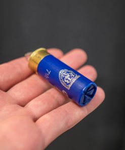 Schlüsselanhänger Schrotpatrone Kaliber 12/70 | Dunkelblau