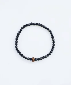 Armband Schwarzer Onyx 4 mm 44 Perlen