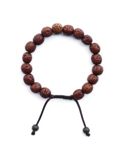 Armband polierte Rudraksha 18 Perlen 10 mm