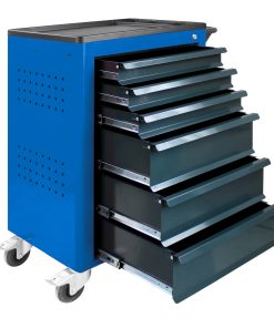 Werkzeugwagen / Werkstattwagen Basic blau, 6 Schubladen